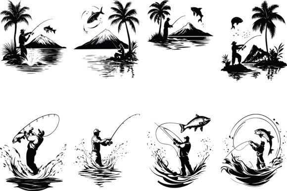 Download Vintage American Fishing Emblems - Emblems Collection