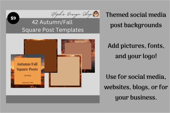 Download Square Posts: Autumn/Fall Theme (42PNGs) - Fall Collection